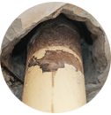 Localización de fugas de bajantes de fibrocemento